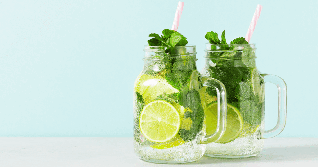 Mojito koktél befőttes üvegben