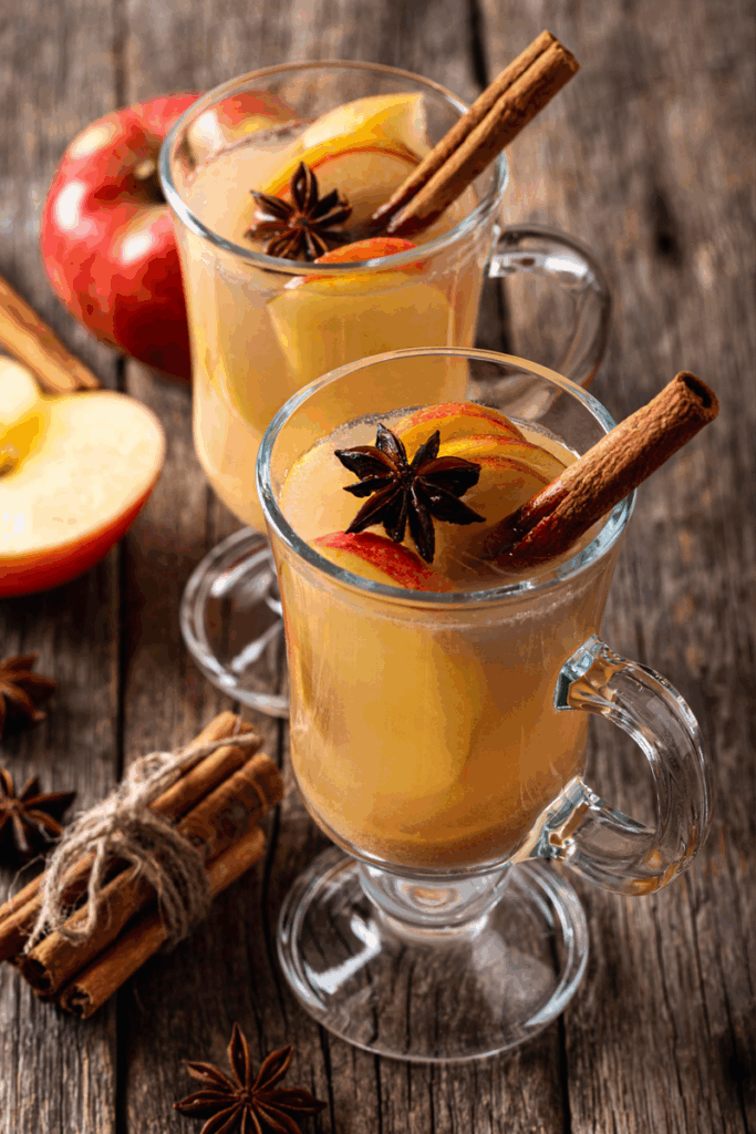 almás rum punch pohárban