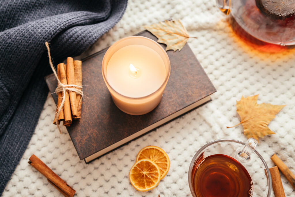 fahéjas gyertyás dekor