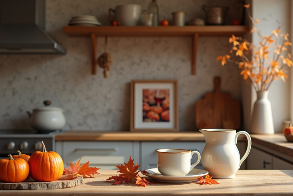 őszi kép dekor a konyhában